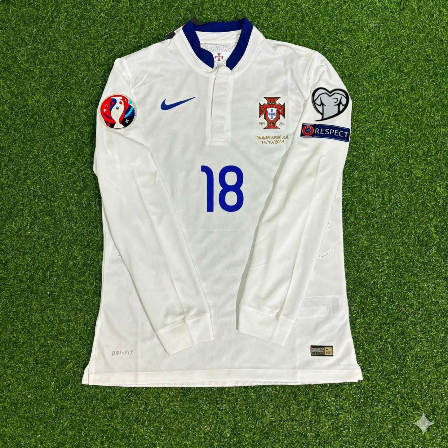Portugal EURO 2016 Rafa Silva White Long Sleeve Retro Football Jersey