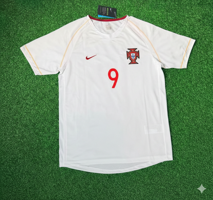 Pauleta Portugal 2002 Retro White Debut Football Jersey Kit