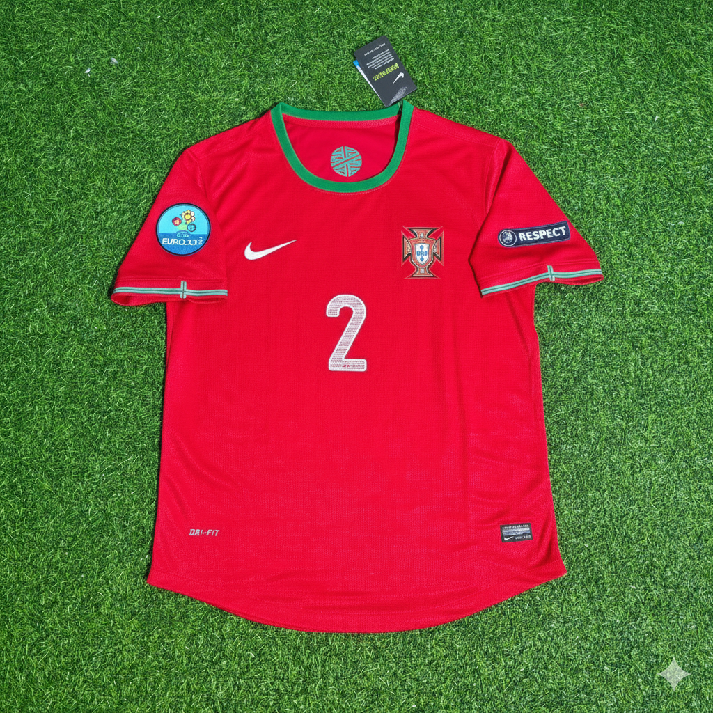 Portugal EURO 2012 Bruno Alves Red Retro Football Jersey Kit