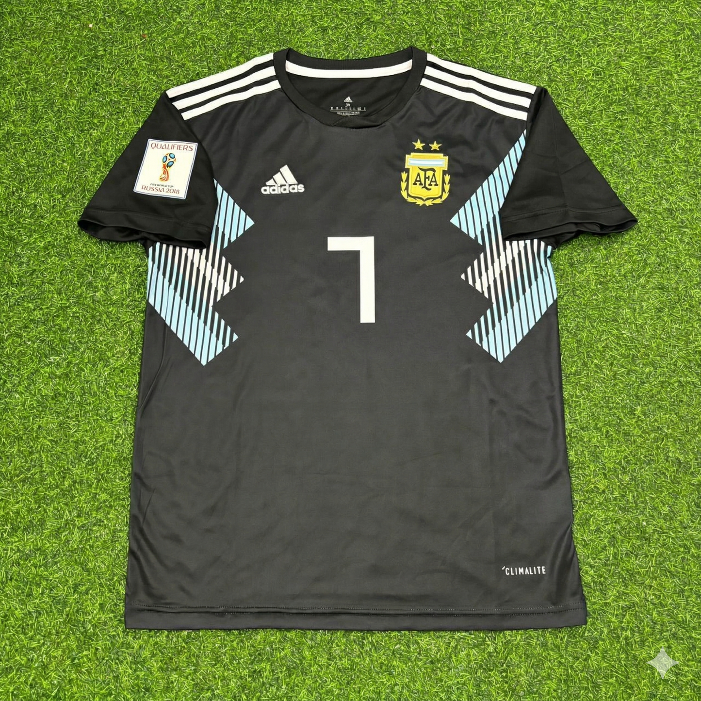 Argentina World Cup 2018 Ever Banega Black Retro Football Jersey