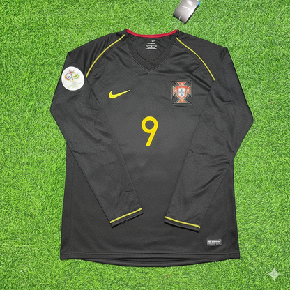 Portugal World Cup 2006 Pauleta Long Sleeve Black Retro Football Jersey