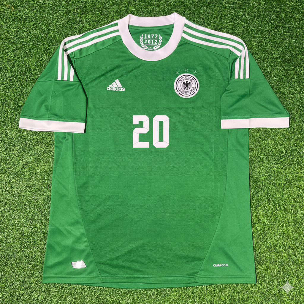Germany EURO 2012 Jerome Boateng Green Retro Football Jersey