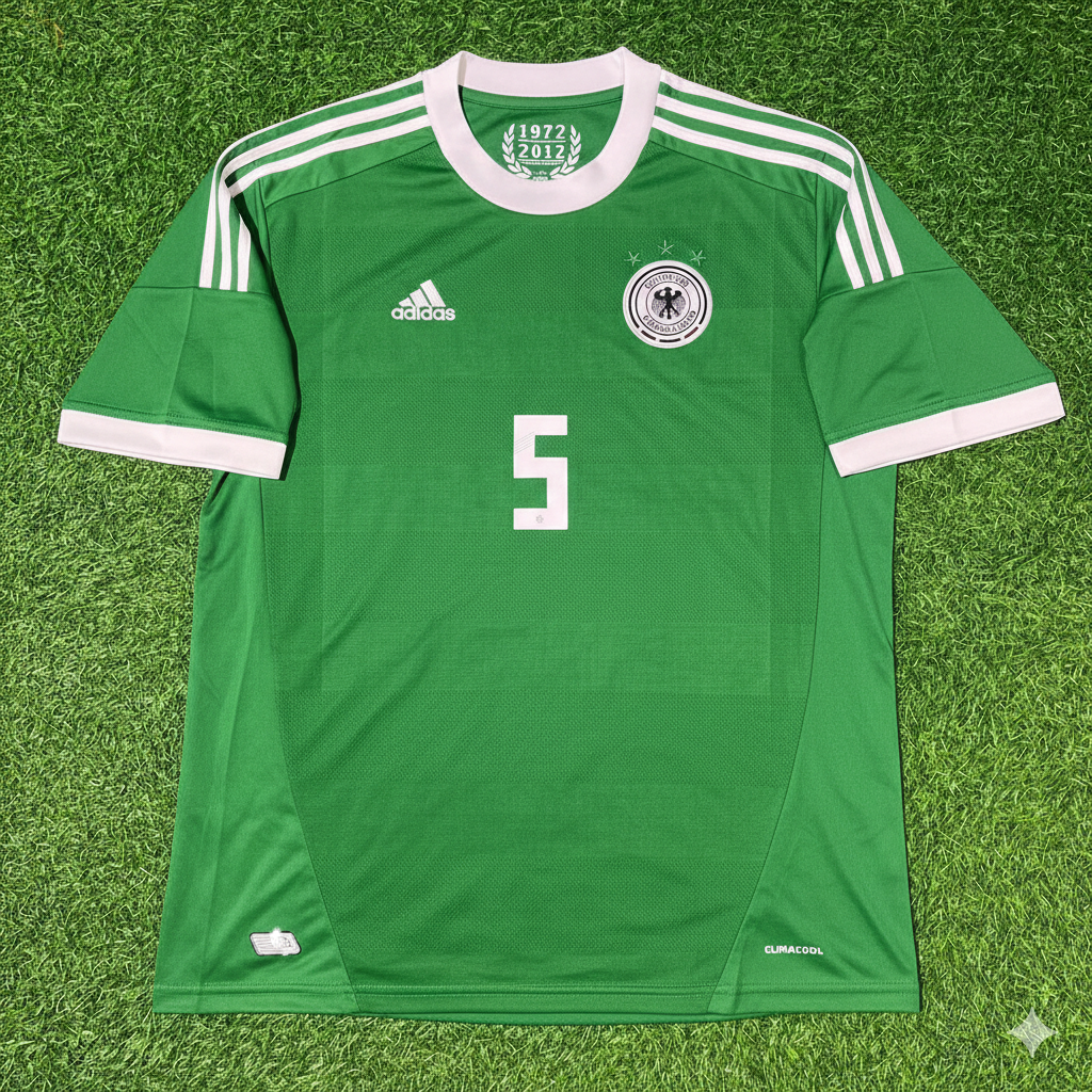 Germany EURO 2012 Mats Hummels Green Retro Football Jersey
