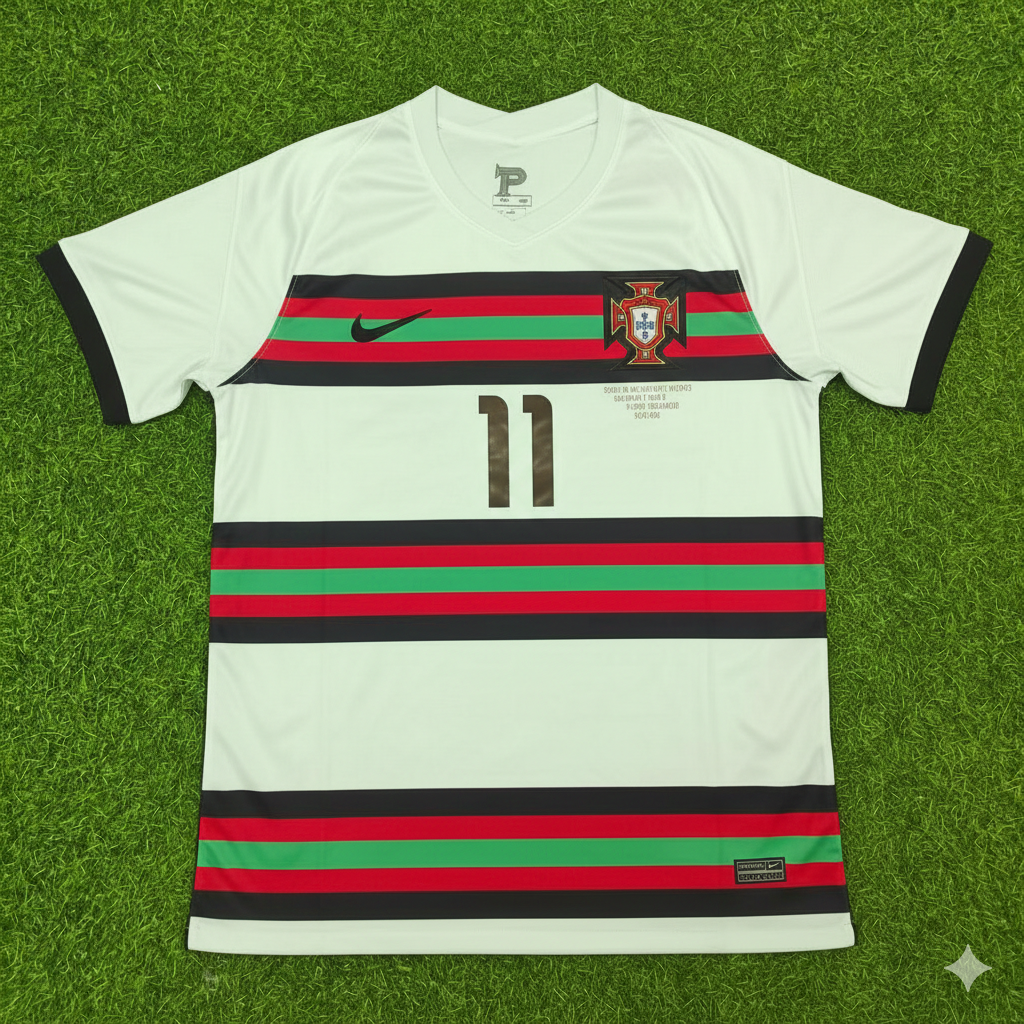 Portugal EURO 2020 Bruno Fernandes Retro Away Football Jersey