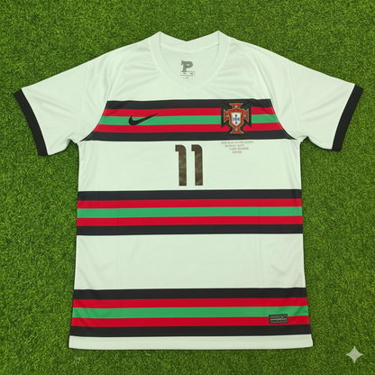 Portugal EURO 2020 Bruno Fernandes Retro Away Football Jersey