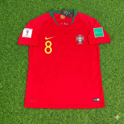 Portugal World Cup 2018 Joao Moutinho Red Retro Football Jersey