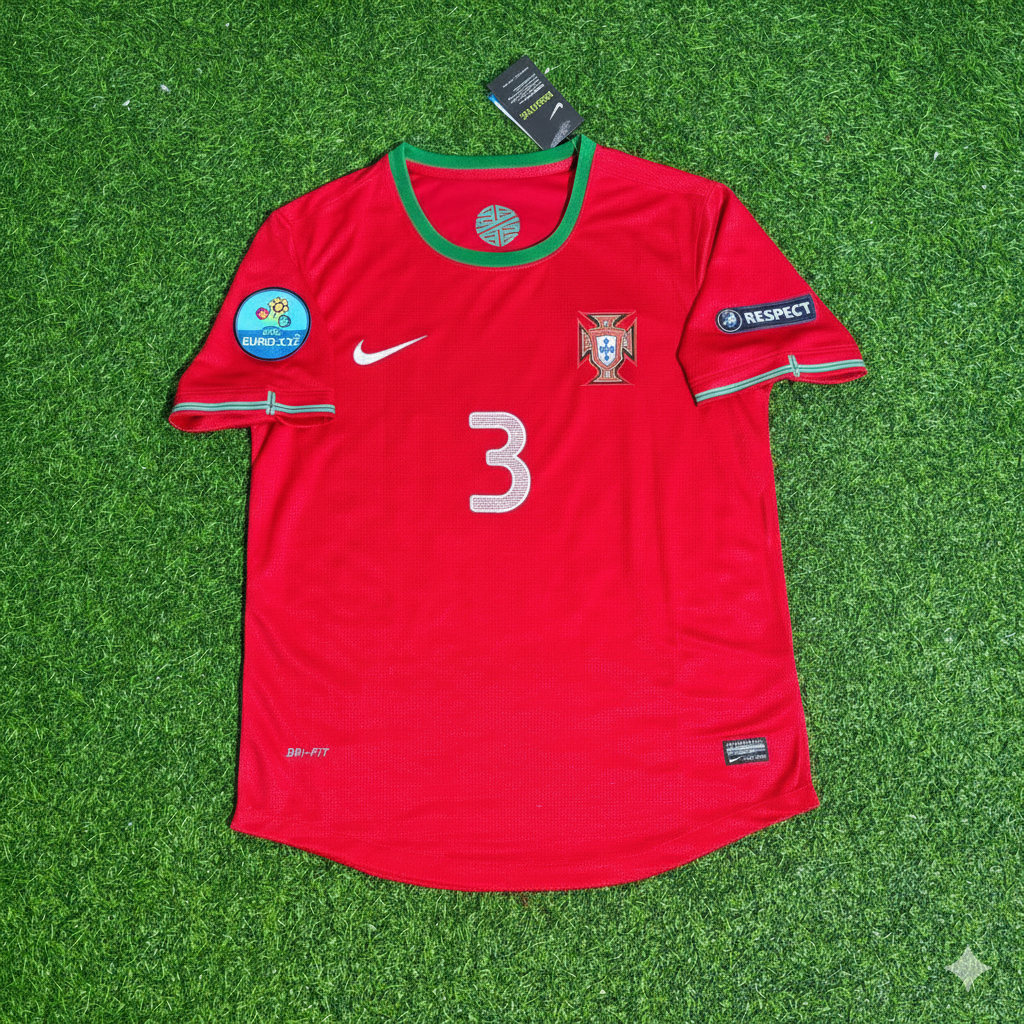 Portugal EURO 2012 Pepe Red Retro Football Jersey Kit