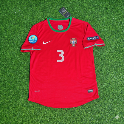 Portugal EURO 2012 Pepe Red Retro Football Jersey Kit