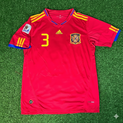 Spain World Cup 2010 Gerard Pique 3 Retro Football Jersey Kit