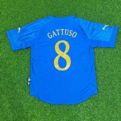 Italy World Cup 2004-2005 Gennaro Gattuso Home Retro Football Jersey