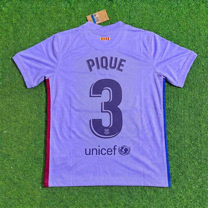 Gerard Pique #3 Barcelona 2021 22 Season Retro Football Jersey