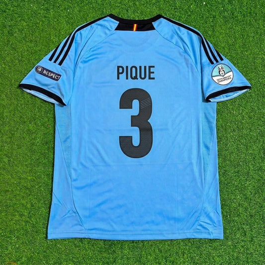 Gerard Pique Spain EURO 2012 Final Retro Football Jersey