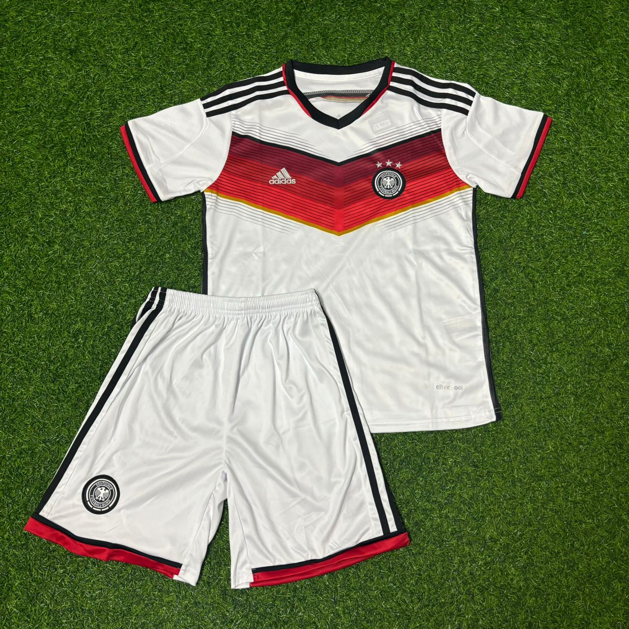 Germany World Cup 2014 Deutschland White Retro Kids Football Jersey Kit