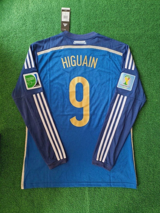 Gonzalo Higuain Argentina 2014 World Cup Retro Football Jersey Paradise Edition