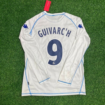 Auxerre Stephane Guivarc'h Commemorative White Long Sleeve Retro Football Jersey