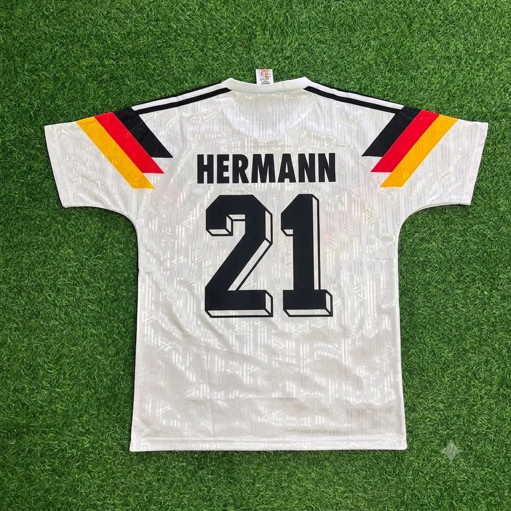Germany World Cup 1990 Günter Hermann Retro Football Jersey Kit
