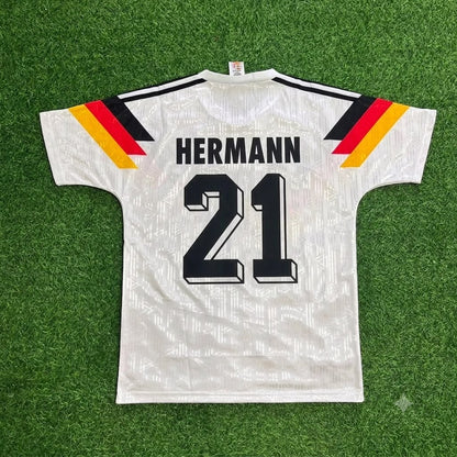 Germany World Cup 1990 Günter Hermann Retro Football Jersey Kit