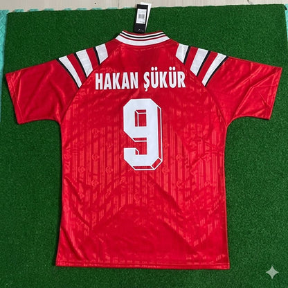 Hakan Sukur Türkiye Turkey Red Nostalgic Retro Football Jersey Kit