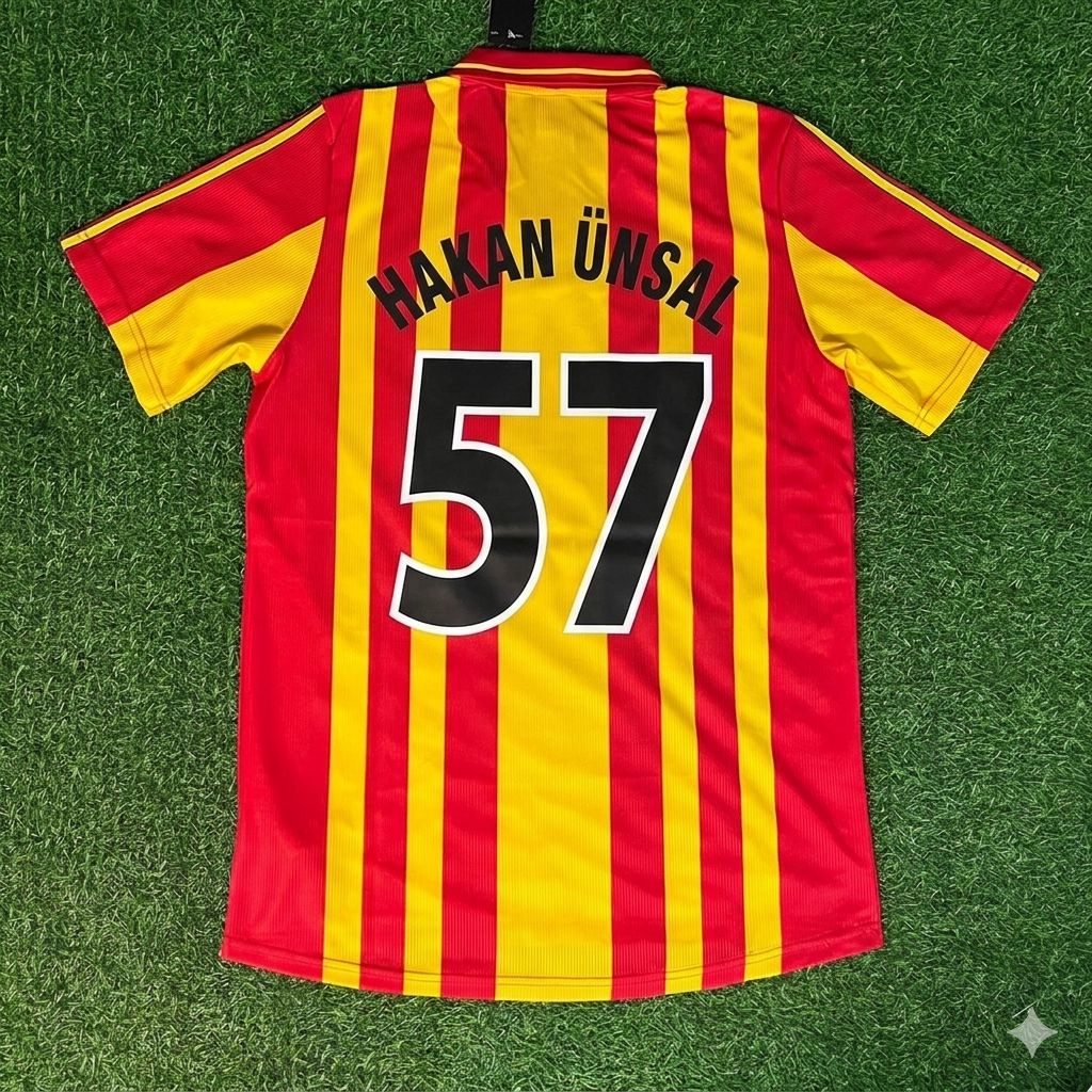 Hakan Unsal Galatasaray 2000 UEFA Super Kupa Final Retro Football Jersey Kit Forma