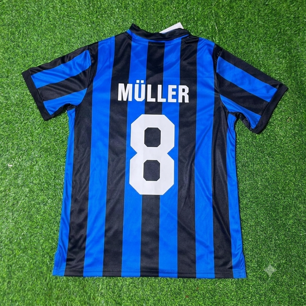 Hansi Müller Inter Commemorative Retro Home Football Jersey Kit Edition 2