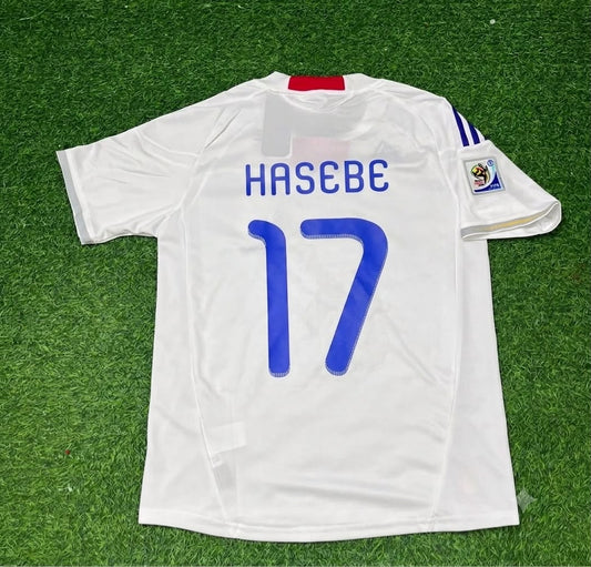 Japan World Cup 2010 Makoto Hasebe White Retro Football Jersey