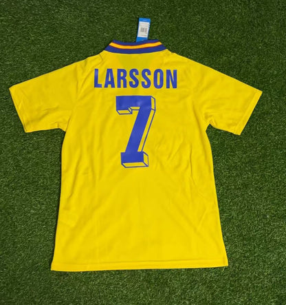 Sweden World Cup 1994 Henrik Larsson Football Jersey
