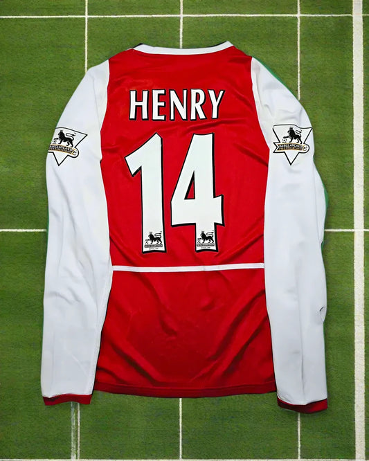 Thierry Henry 14 - Arsenal Home o2 2002 Retro Kit Jersey Trikot Maglia