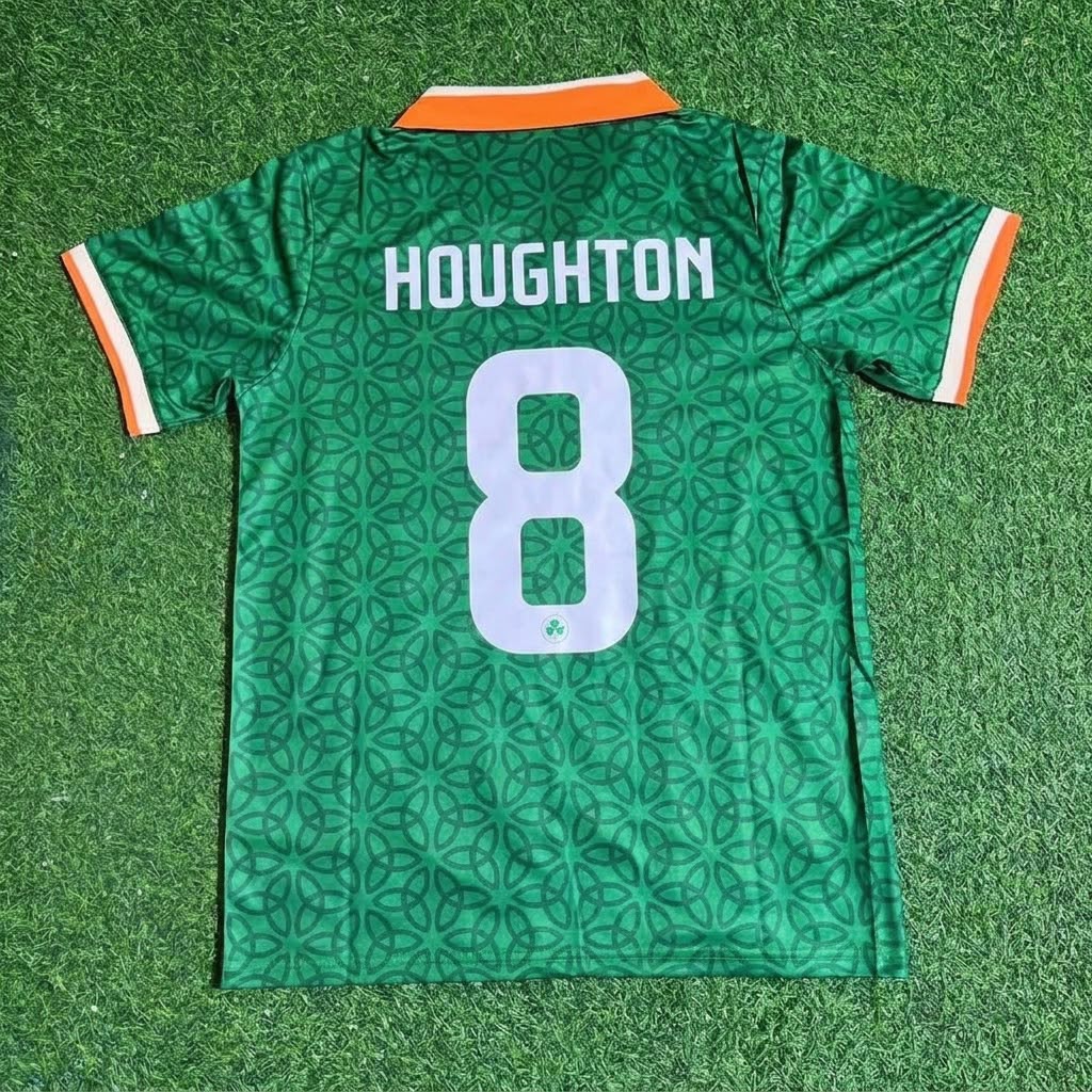 Ireland Ray Houghton St.Patrick's Day Special Soccer Football Jersey