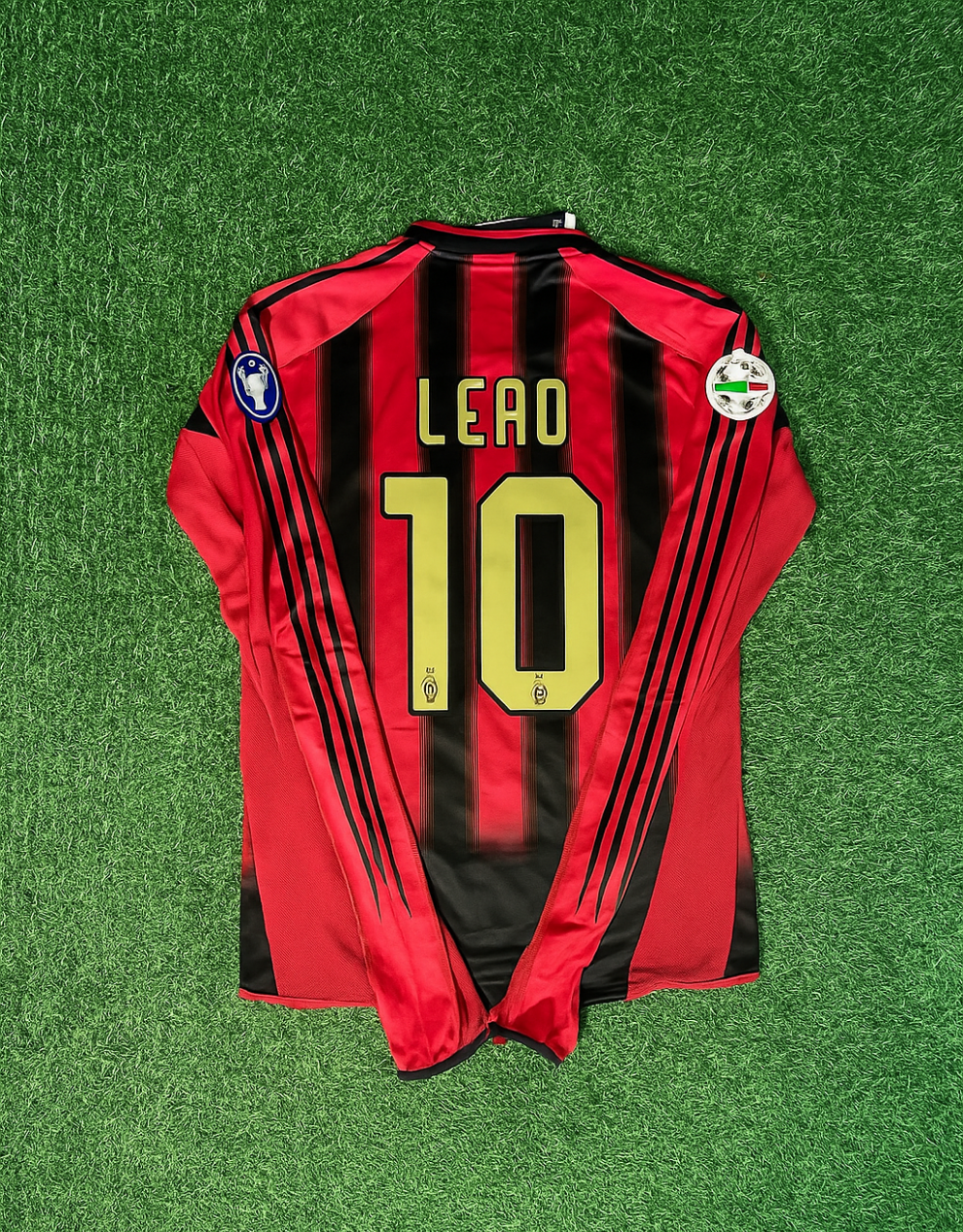 Rafael Leao 10 Milan 2003/2004 Red & Black Home Retro Football Jersey Kit