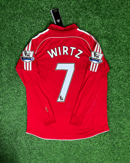 Florian Wirtz Liverpool 2007-2008 Red Retro Football Jersey Kit