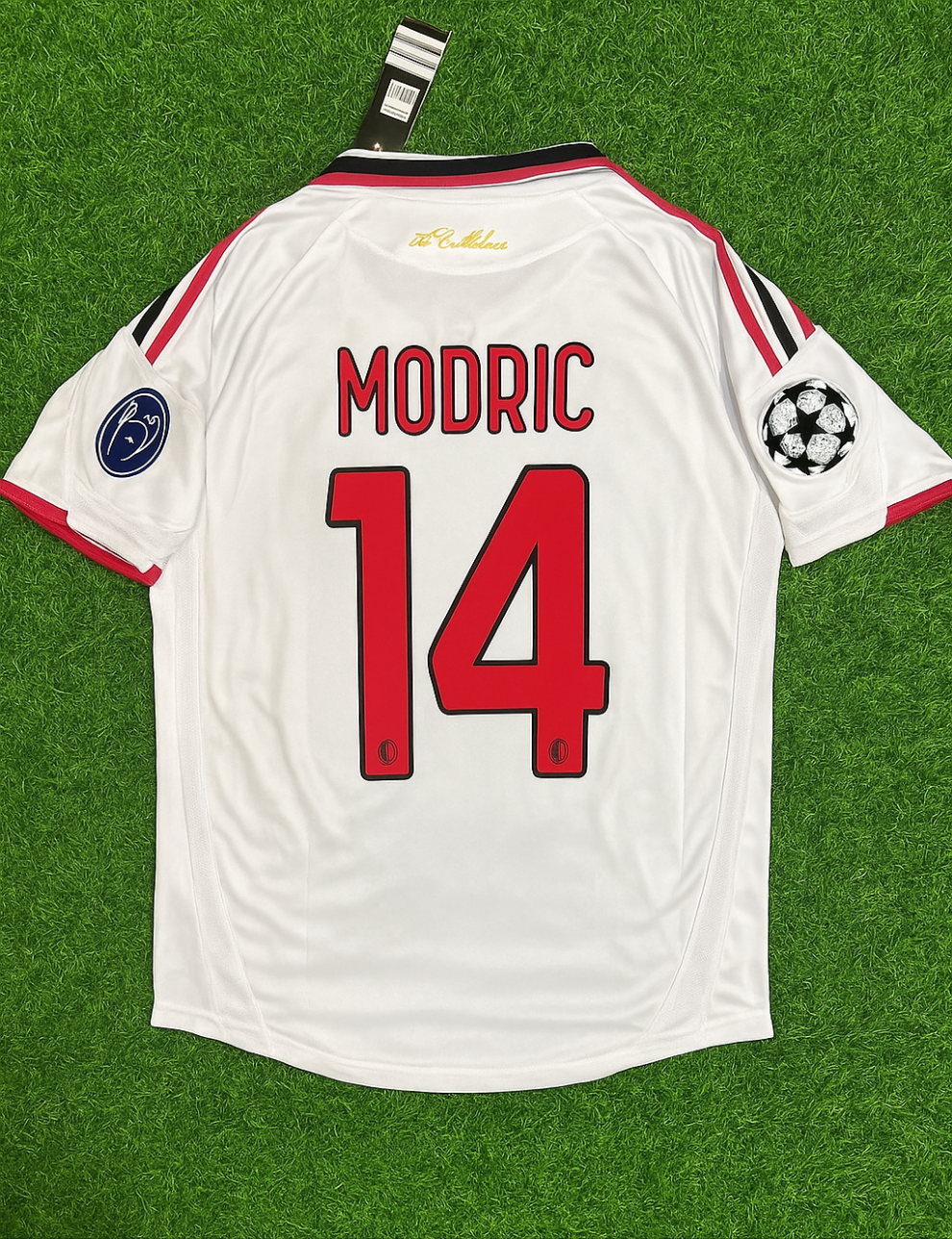 Luka Modric Milan 2009 2010 Season White Retro Football Jersey