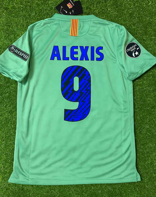 Alexis Sanchez 9 - Barcelona 2011/2012 Blue Red Home Retro Football Jersey