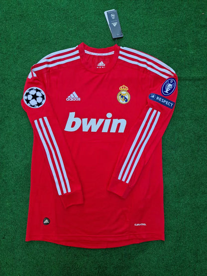 Cristiano Ronaldo CR7 Real  Madrid 2011-2012 Red Long Sleeve Jersey Soccer Shirt