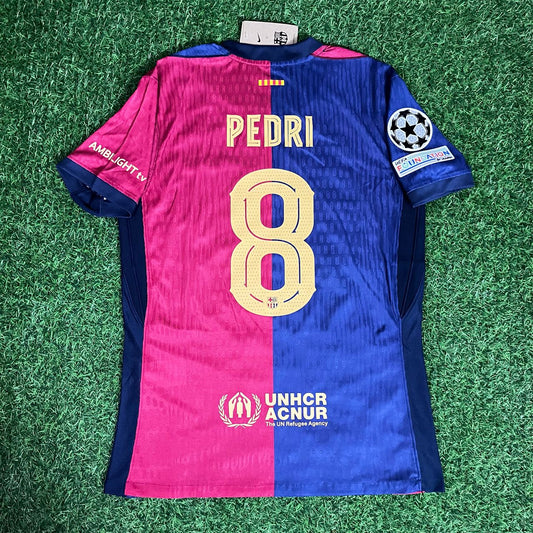 2025 Pedri Barcelona Champions League Short Sleeve Jersey Soccer Kit