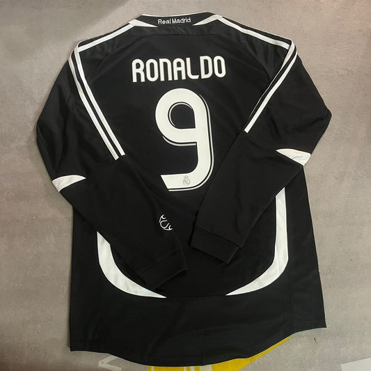 Ronaldo Nazario CR7 Real  Madrid 2006-2007 Black Long Sleeve Jersey