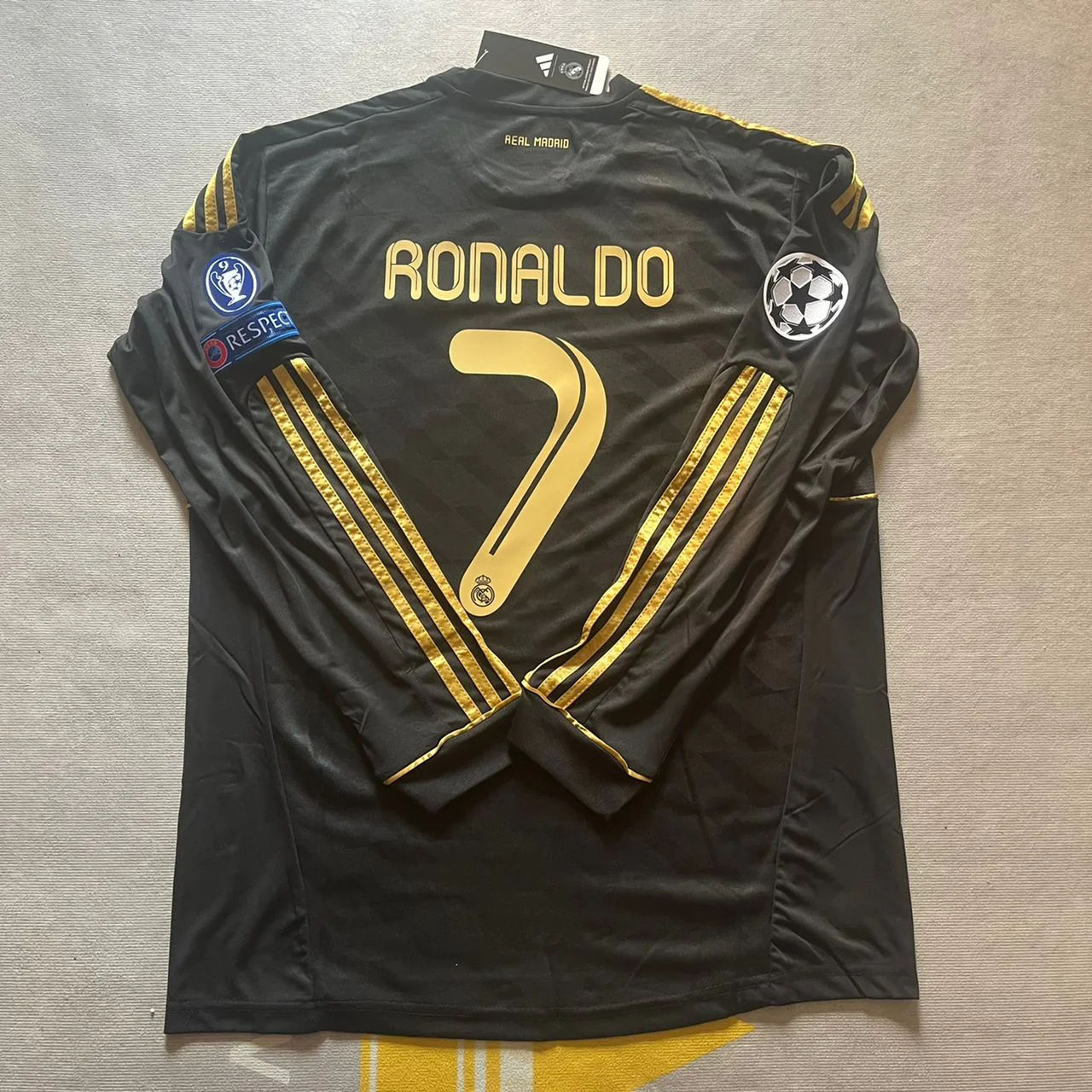 Cristiano Ronaldo 7-  Real  Madrid 2011-2012  Champions League Long Sleeve Jersey Soccer Shirt