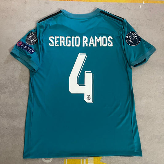 Real Sergio Ramos Madrid 2017-2018 Short Sleeve Jersey Soccer Kit