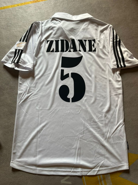 R. Zinedine Zidane Madrid 2004-2005 Champions League Short Sleeve Jersey Soccer Kit