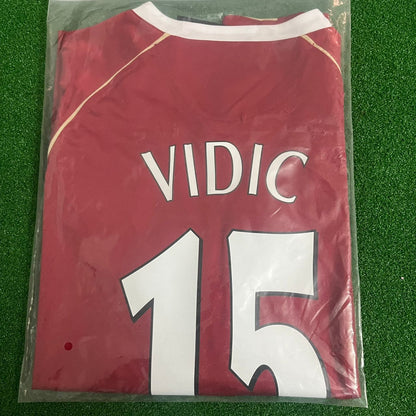 Nemanja Vidic Manchester United Kids 2006/07 Red Kit Football Jersey