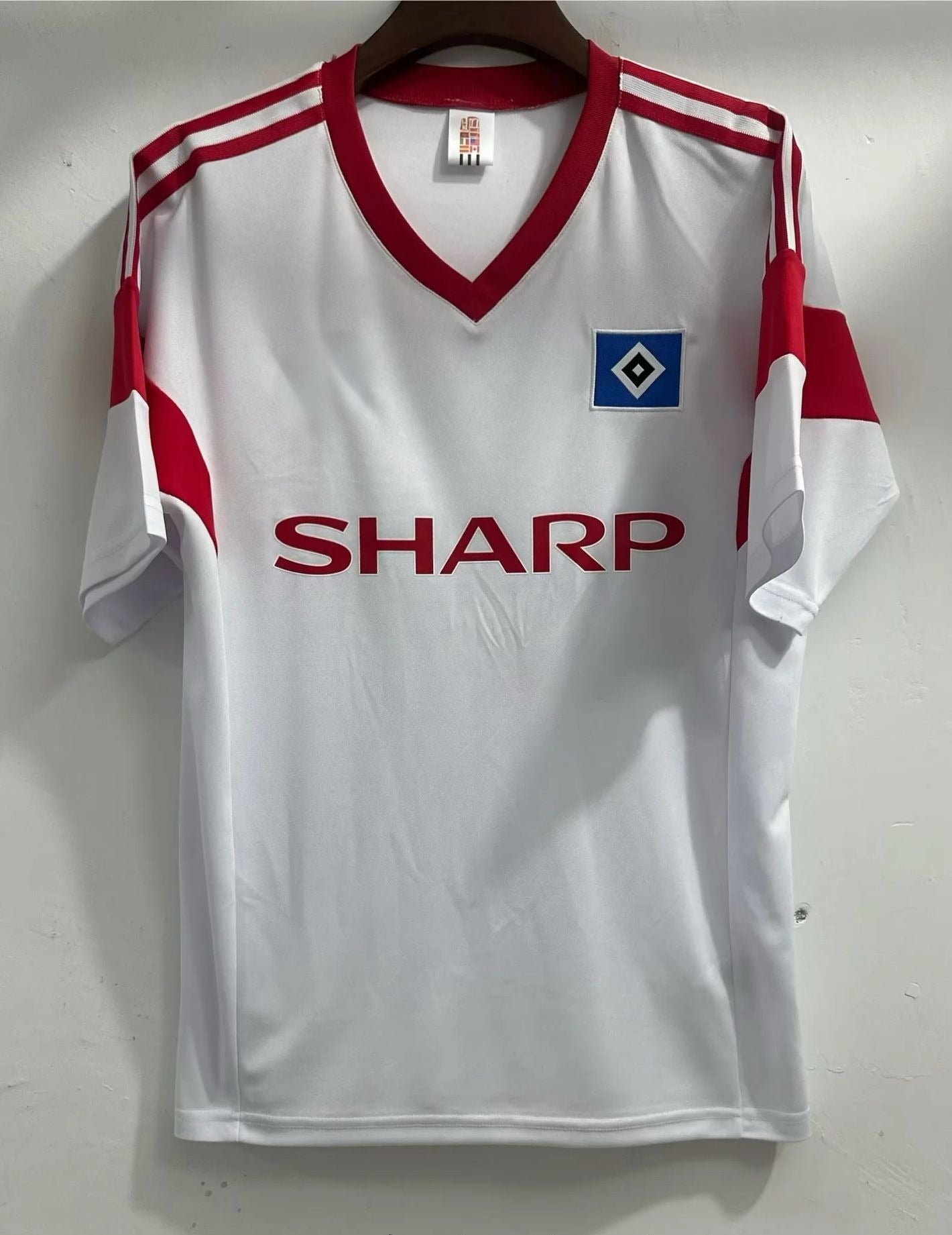 HSV 1988 Weißes Heimtrikot Fußball Hamburger Retro Heimtrikot