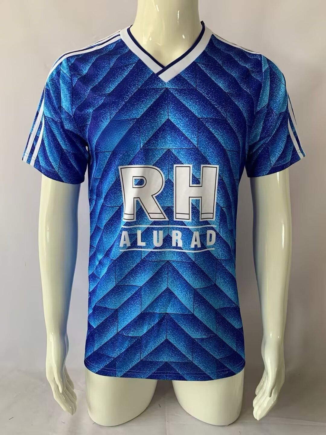 FC Schalke 04 1988-1989 Blaues Heim Retro Fussballtrikot Jersey