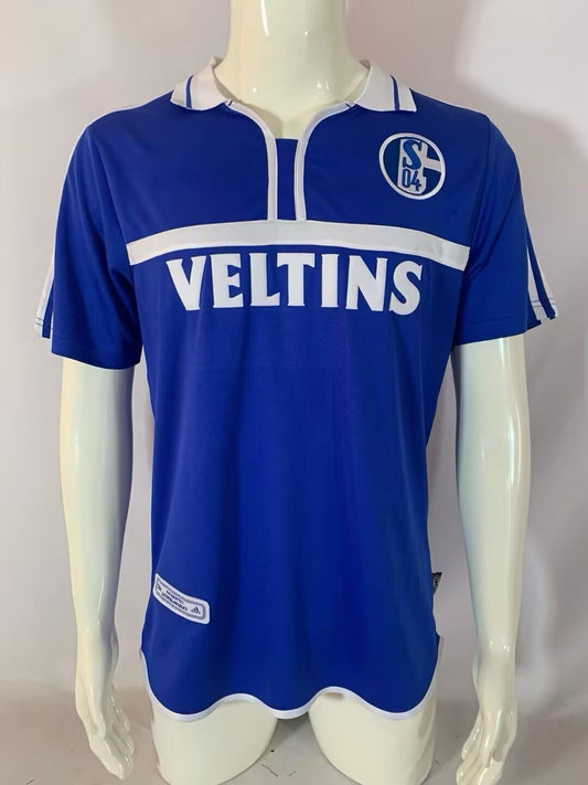 Schalke 04 Retro Heimtrikot 2000/02 Retro Blau Fußball