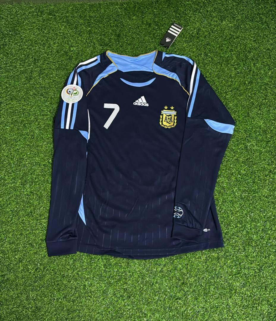 Argentina World Cup 2006 Javier Saviola Long Sleeve Retro Football Jersey Kit