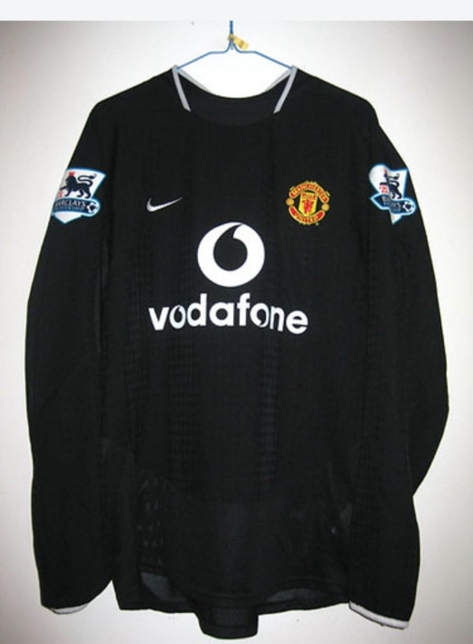 Manchester United 2003/04 Away Black Long Sleeve Football Jersey
