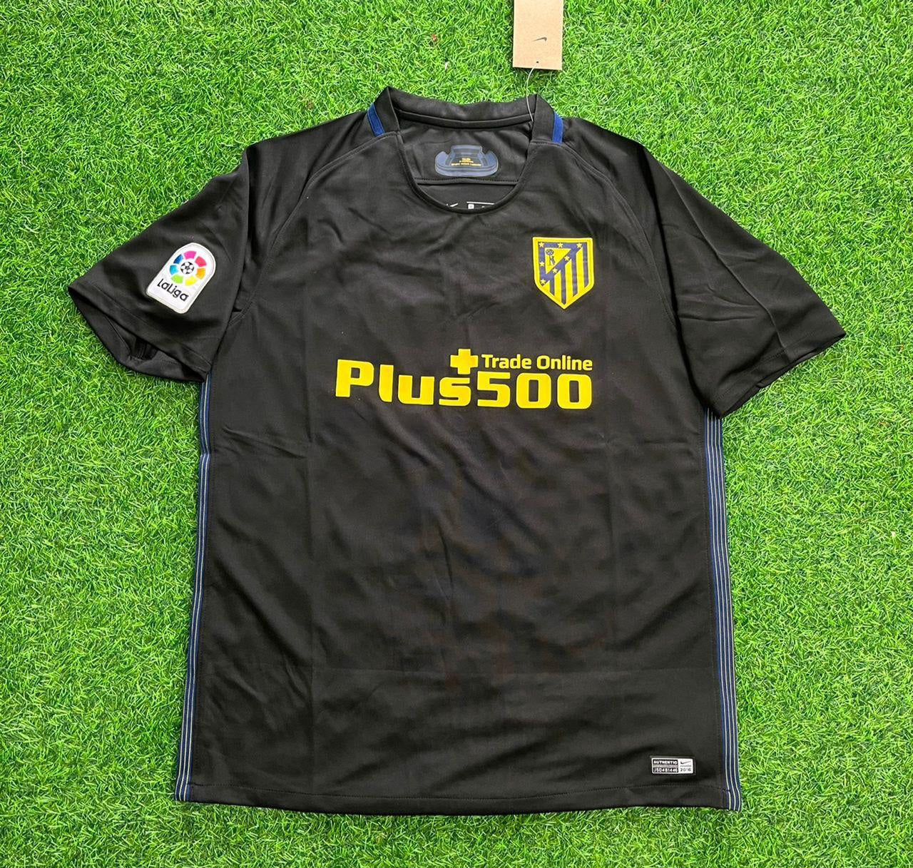 Atletico Madrid 2016/17 Black Away Retro Football Jersey Kit