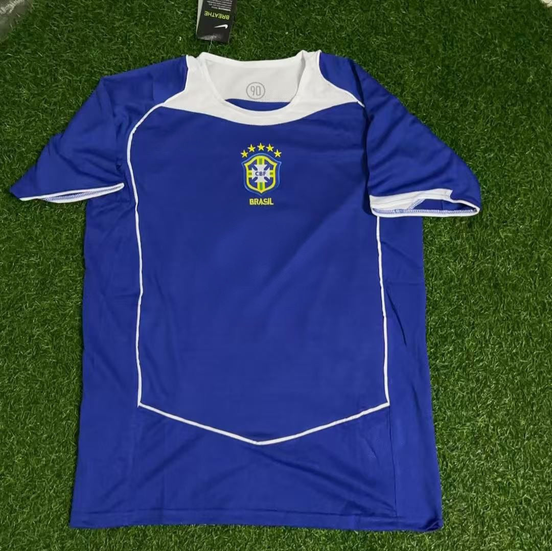 Brazil 2004 Blue Retro Football Jersey Collection