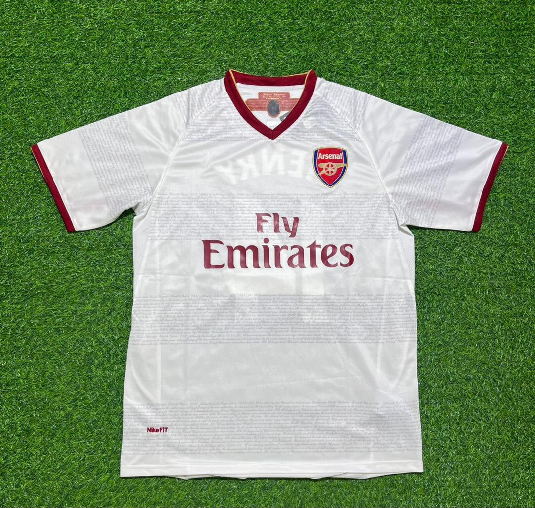 Arsenal FC 2004 2005 Away Retro White Football Jersey