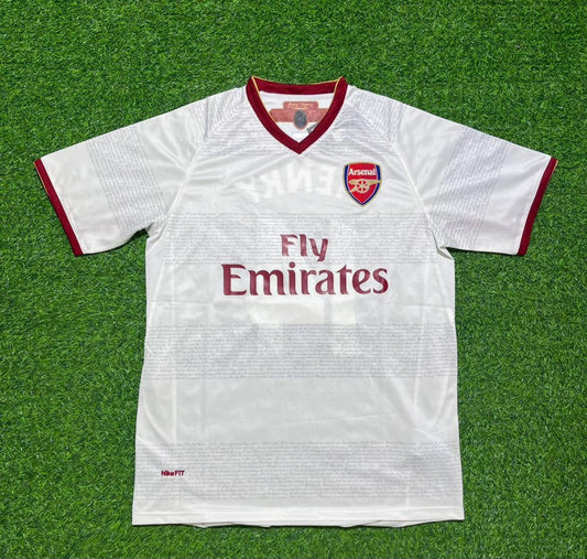 Arsenal FC 2004 2005 Away Retro White Football Jersey