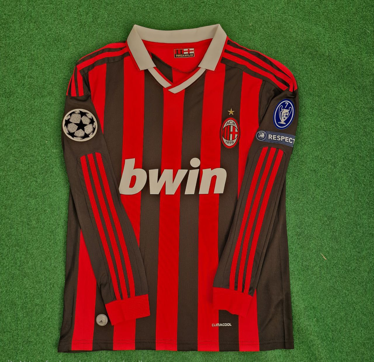 AC Milan 2009 2011 Retro Long Sleeve Football Jersey