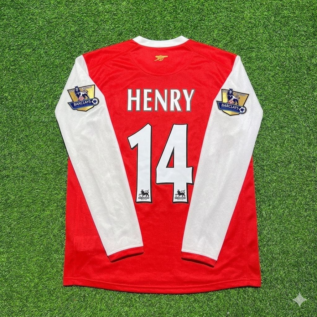Thierry Henry #14 Arsenal 2006 2007 Home Long Sleeve Retro Football Jersey